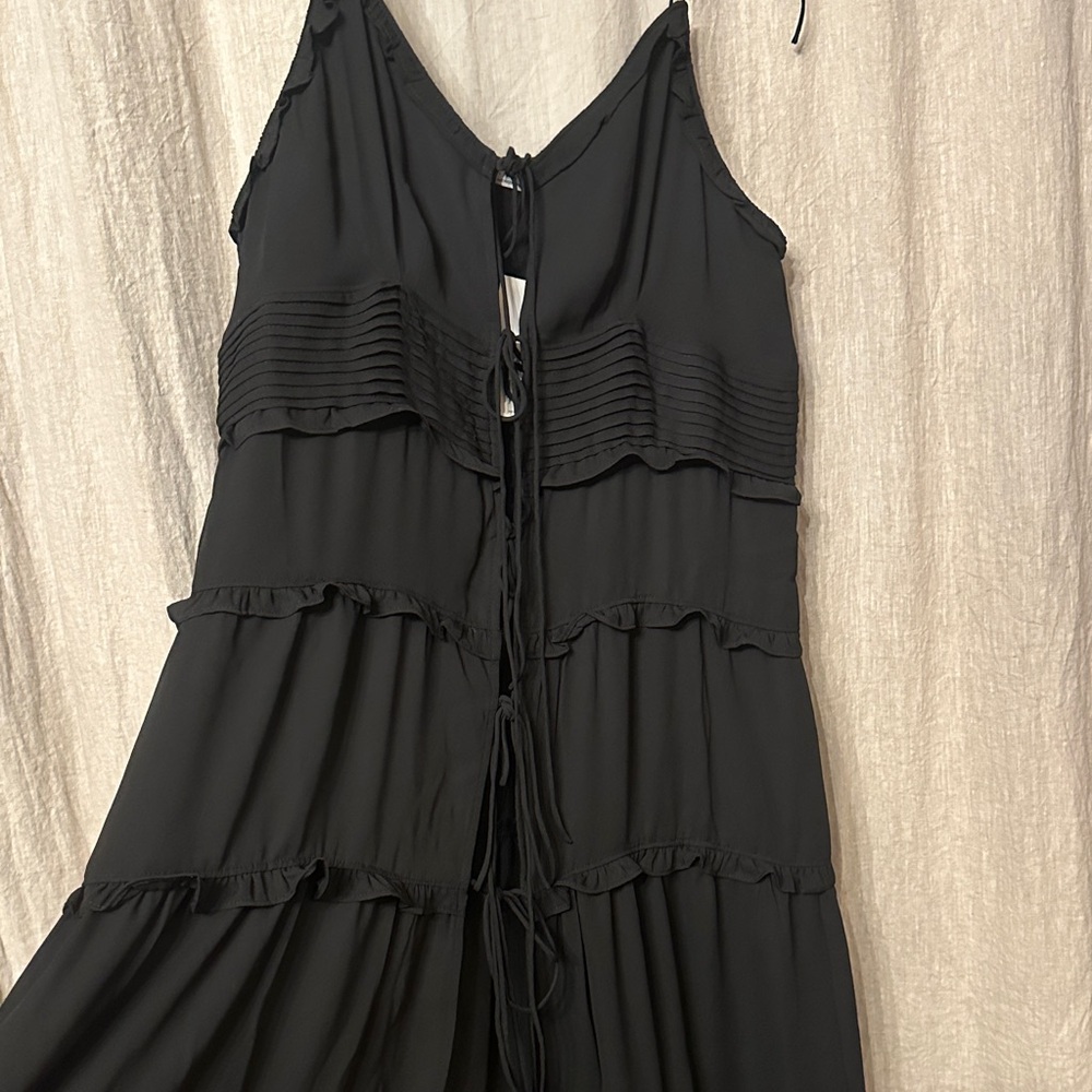 OAK + FORT Black Tiered Maxi Dress